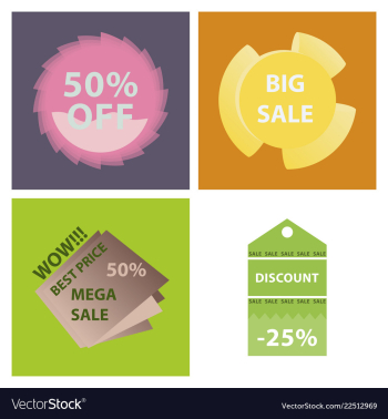 Mega sale with upto 50 discount offer creative vector image