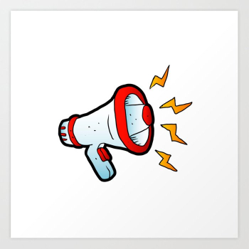 megaphone cartoon Art Print by marios | Society6 megaphone cartoon Art Print by marios | Society6