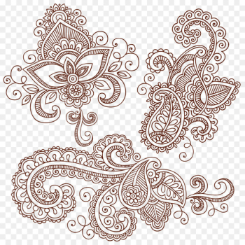 Mehndi Paisley Drawing Mandala - Fashion ham pattern shading pattern vector material 