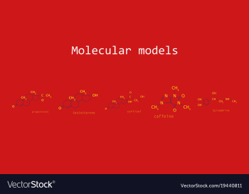 Melatonin hormone molecule in humans it plays a vector image Melatonin hormone molecule in humans it plays a vector image