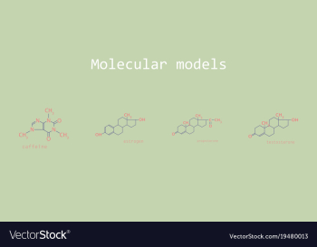 Melatonin hormone molecule in humans it plays a vector image Melatonin hormone molecule in humans it plays a vector image
