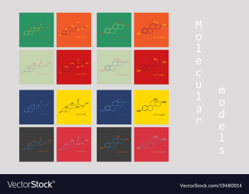 Melatonin hormone molecule in humans it plays a vector image Melatonin hormone molecule in humans it plays a vector image