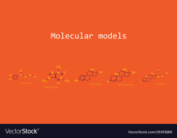 Melatonin hormone molecule in humans it plays a vector image Melatonin hormone molecule in humans it plays a vector image
