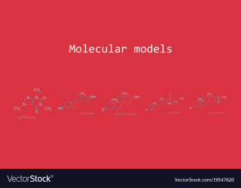 Melatonin hormone molecule in humans it plays a vector image Melatonin hormone molecule in humans it plays a vector image