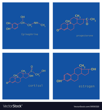 Melatonin hormone molecule in humans it plays a vector image Melatonin hormone molecule in humans it plays a vector image