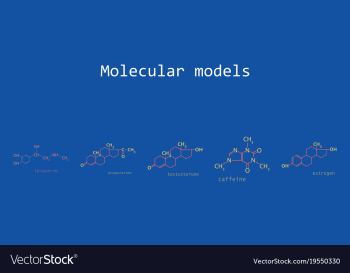 Melatonin hormone molecule in humans it plays a vector image Melatonin hormone molecule in humans it plays a vector image