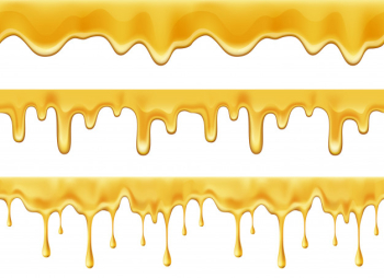 Melting dripping honey drops realistic Free Vector Melting dripping honey drops realistic Free Vector