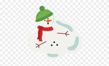 Melting Snowman Clipart - Svg File Melting Snowman