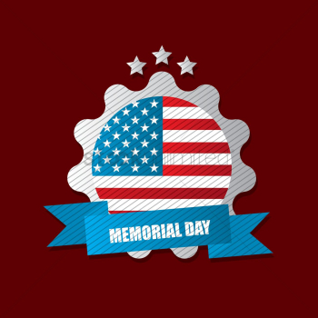 Memorial day label Memorial day label