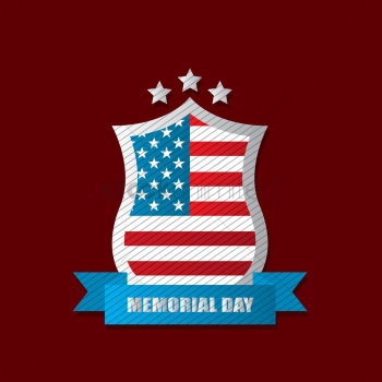 Memorial day label Memorial day label