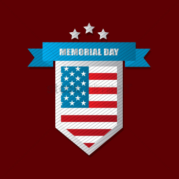 Memorial day label Memorial day label
