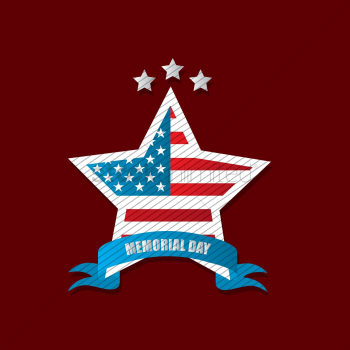 Memorial day label Memorial day label