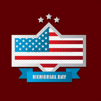 Memorial day label Memorial day label