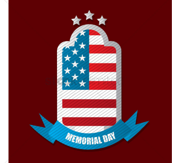 Memorial day label Memorial day label