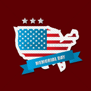 Memorial day label Memorial day label