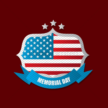 Memorial day label Memorial day label