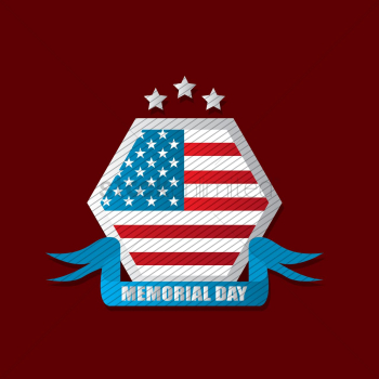Memorial day label Memorial day label