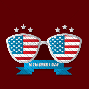 Memorial day label Memorial day label