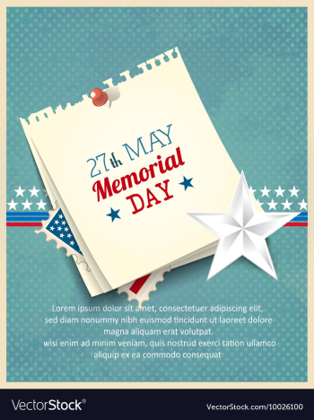 Memorial day vector image Memorial day vector image
