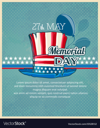 Memorial day vector image Memorial day vector image