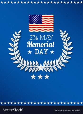 Memorial day vector image Memorial day vector image