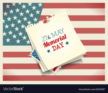 Memorial day vector image Memorial day vector image