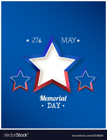 Memorial day vector image Memorial day vector image
