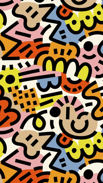 Memphis 90&rsquo;s mobile wallpaper, seamless | Free Photo - rawpixel