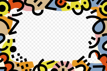 Memphis 90&rsquo;s pattern png frame, | Free PNG - rawpixel