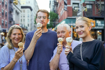 Men and Women Holding Ice Creams Men and Women Holding Ice Creams