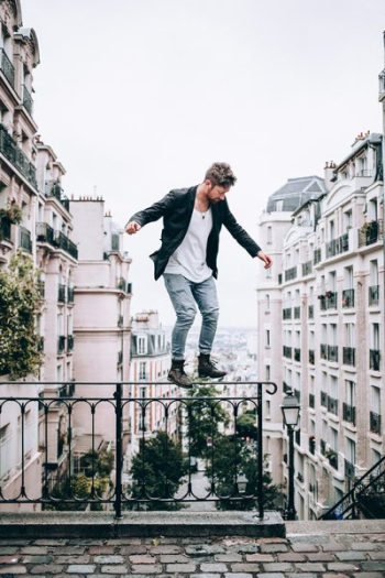 Men's Fashion Stonewash Jeans And Boots Men's Fashion Stonewash Jeans And Boots