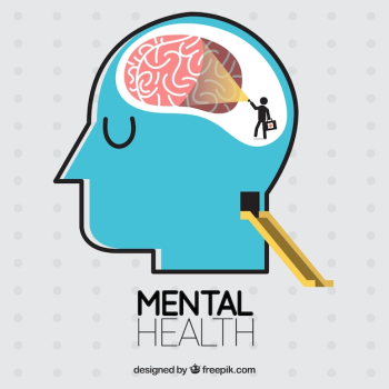 Mental health composition with flat design Mental health composition with flat design