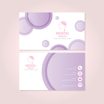 Mental health psychiatrist name card mockup vector Mental health psychiatrist name card mockup vector