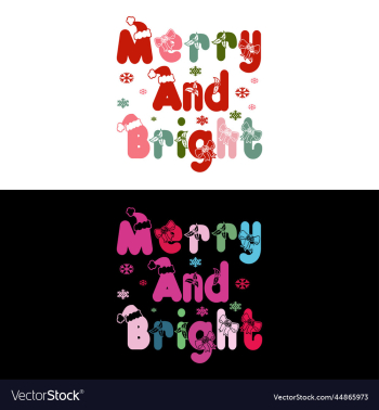 merry and bright christmas woman t shirt design