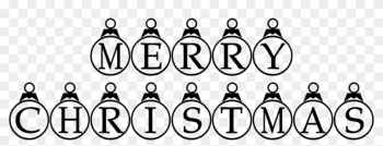 Merry Christmas Clip Art Black And White Christmas - Black And White Merry Christmas