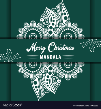 merry christmas mandala background with ornamental merry christmas mandala background with ornamental
