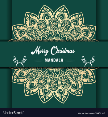 merry christmas mandala background with ornamental merry christmas mandala background with ornamental