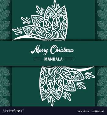 merry christmas mandala background with ornamental merry christmas mandala background with ornamental