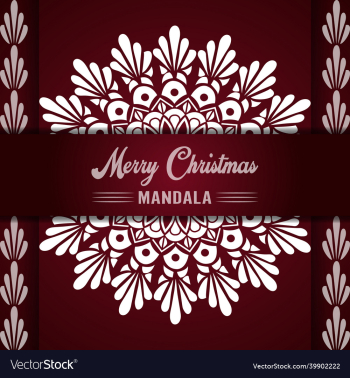 merry christmas mandala background with ornamental merry christmas mandala background with ornamental