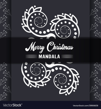 merry christmas mandala background with ornamental merry christmas mandala background with ornamental