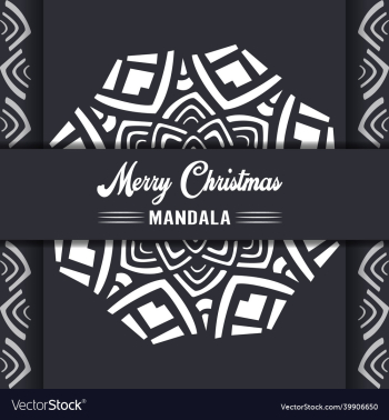 merry christmas mandala background with ornamental merry christmas mandala background with ornamental