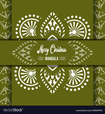 merry christmas mandala background with ornamental merry christmas mandala background with ornamental