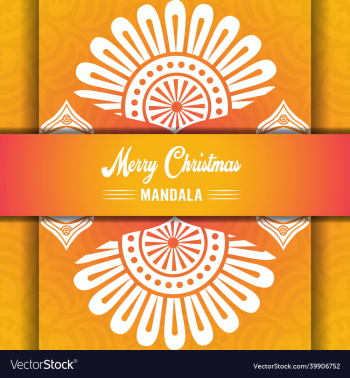 merry christmas mandala background with ornamental merry christmas mandala background with ornamental