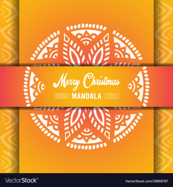 merry christmas mandala background with ornamental merry christmas mandala background with ornamental