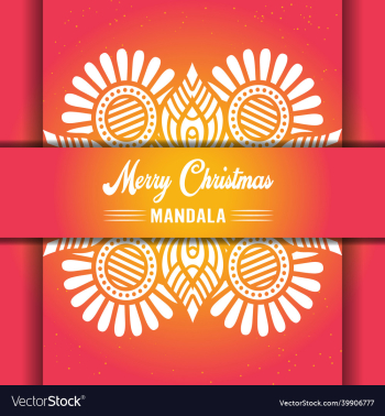 merry christmas mandala background with ornamental merry christmas mandala background with ornamental