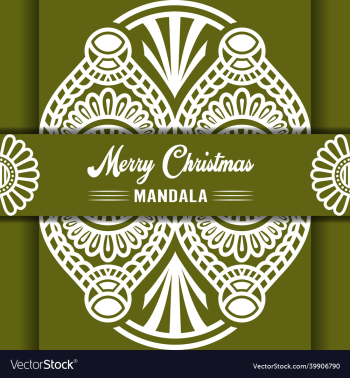 merry christmas mandala background with ornamental merry christmas mandala background with ornamental