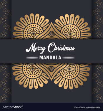 merry christmas mandala background with ornamental merry christmas mandala background with ornamental