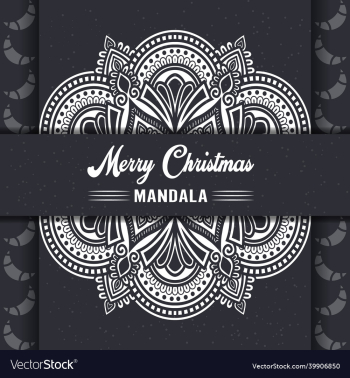 merry christmas mandala background with ornamental merry christmas mandala background with ornamental