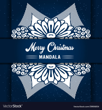 merry christmas mandala background with ornamental merry christmas mandala background with ornamental