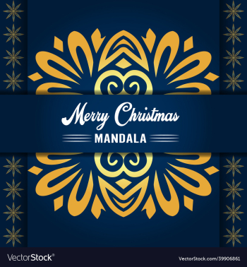 merry christmas mandala background with ornamental merry christmas mandala background with ornamental